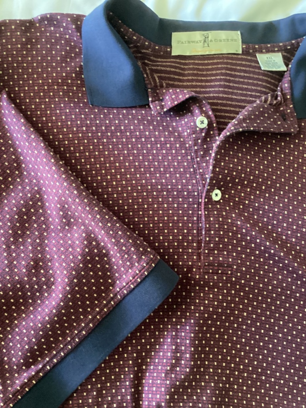 Fairway & Greene Burgundy w/White Pokadots “Horseshoe Bend CC” Logo, XXL